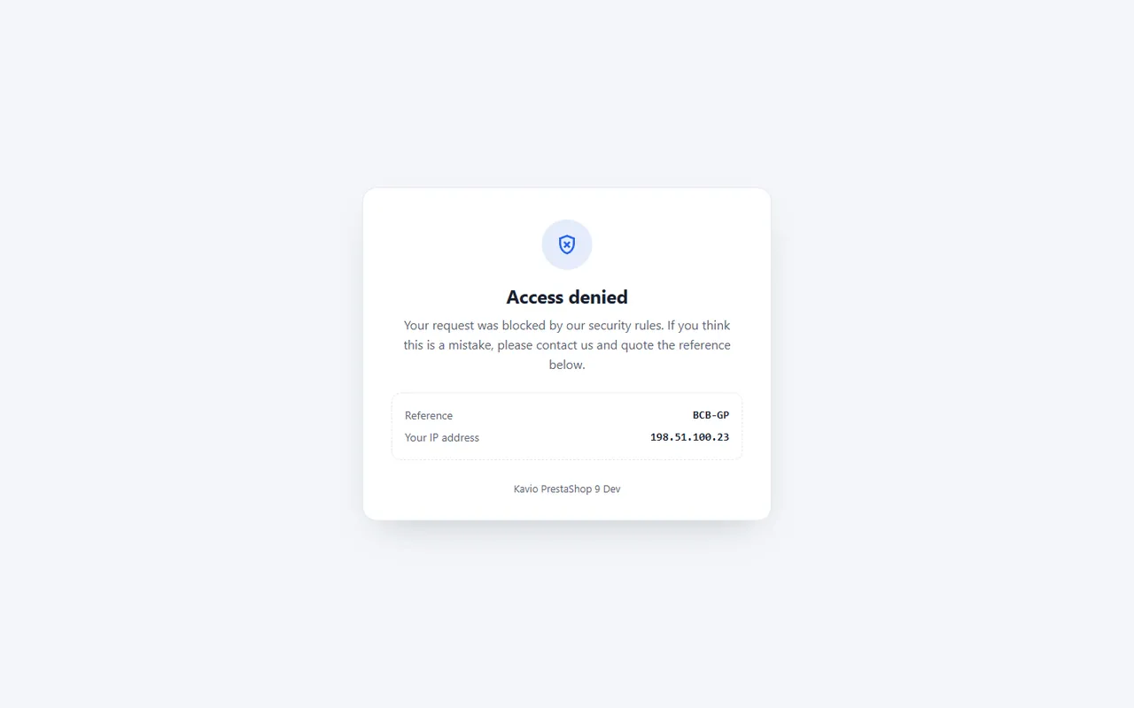 Block page