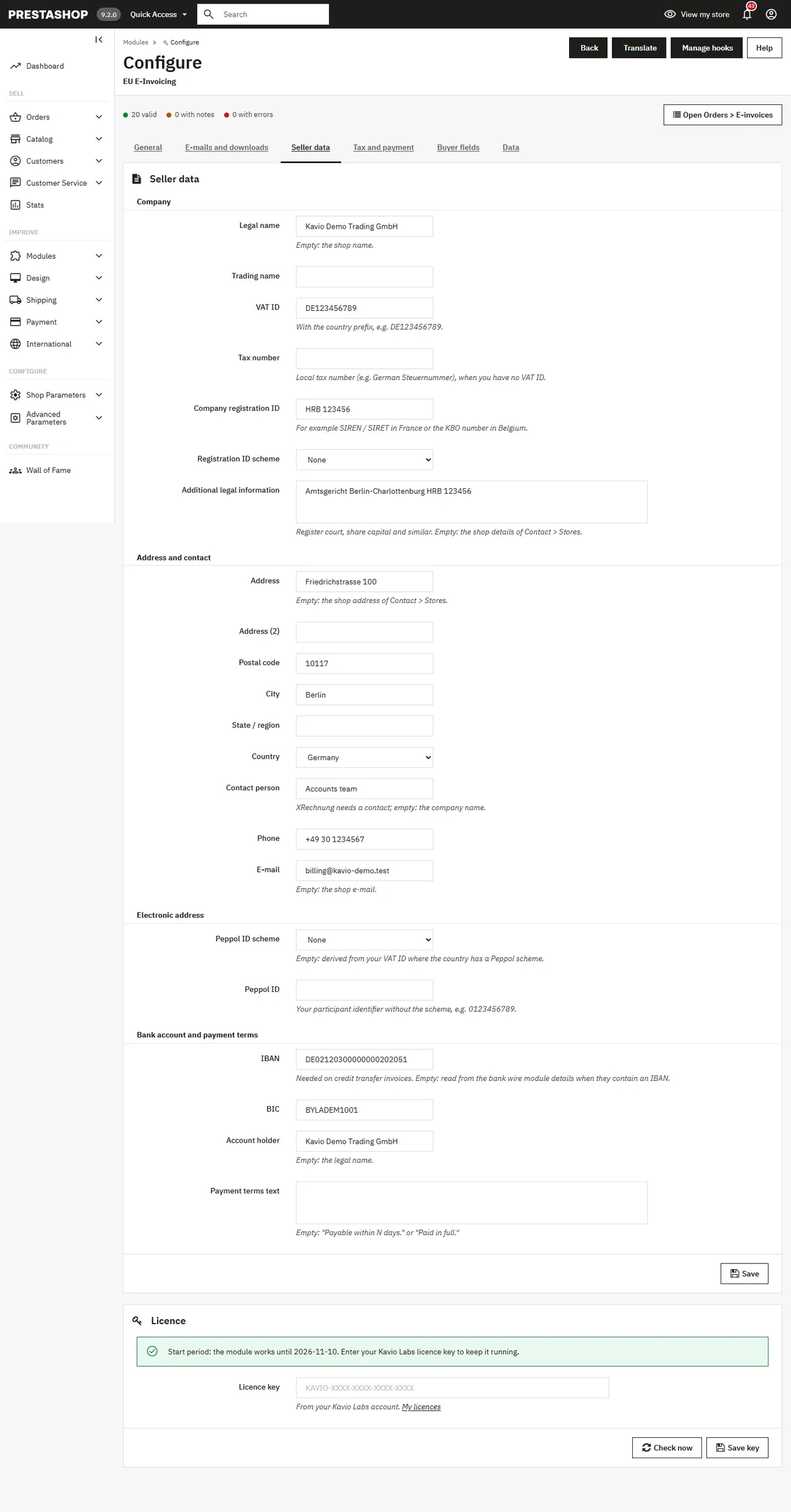 Seller data