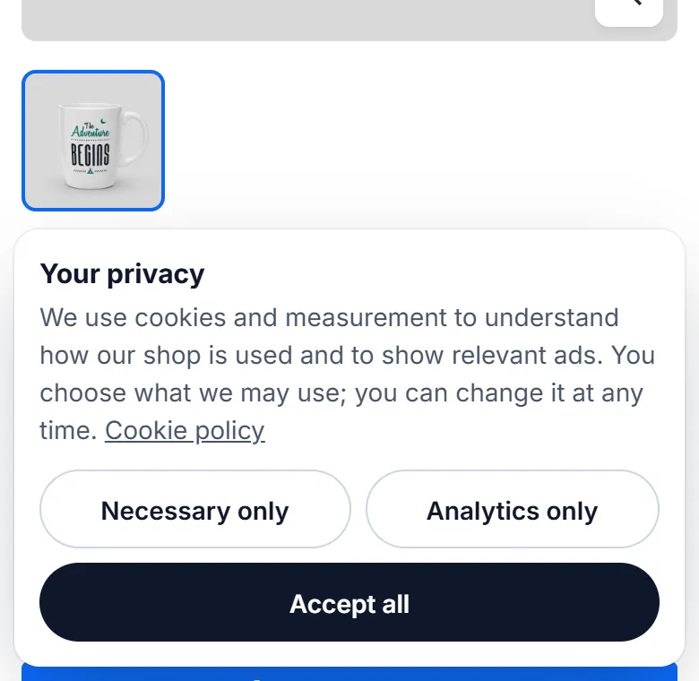Built-in banner on a phone
