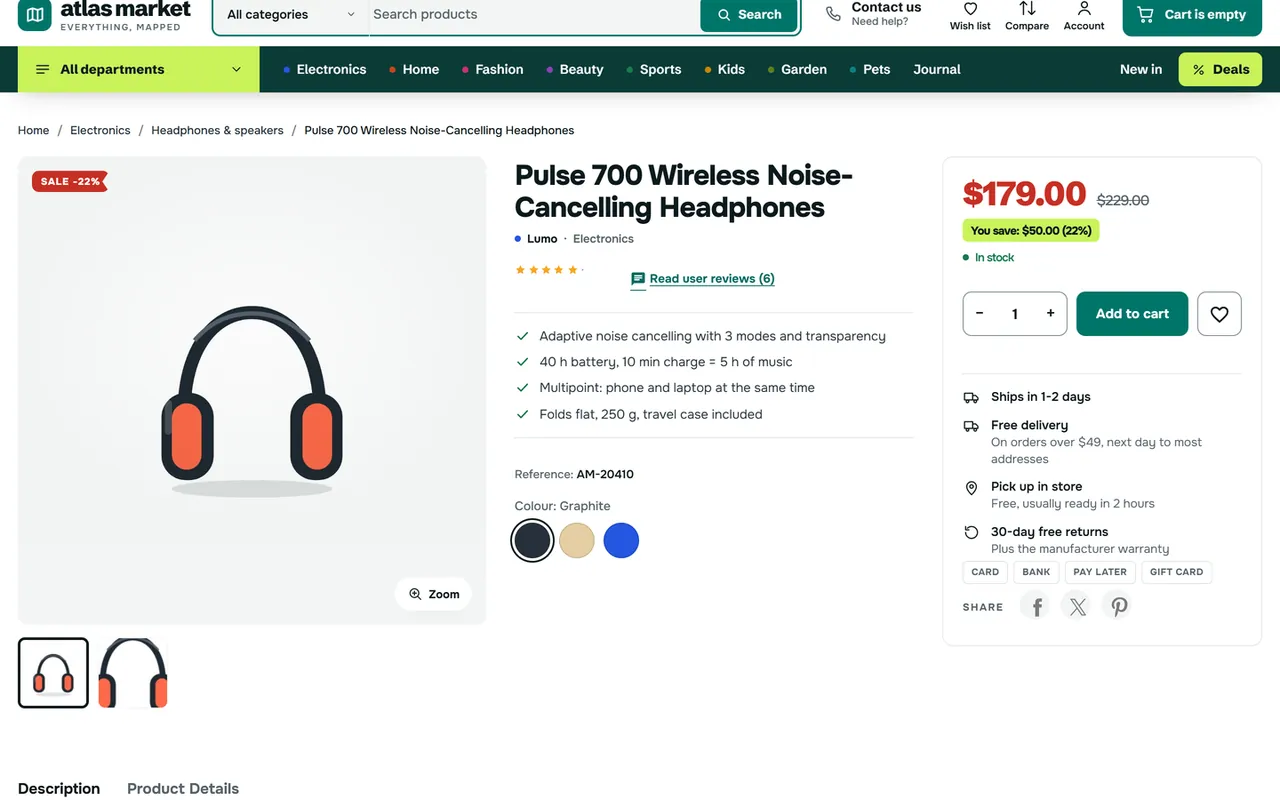 Product page