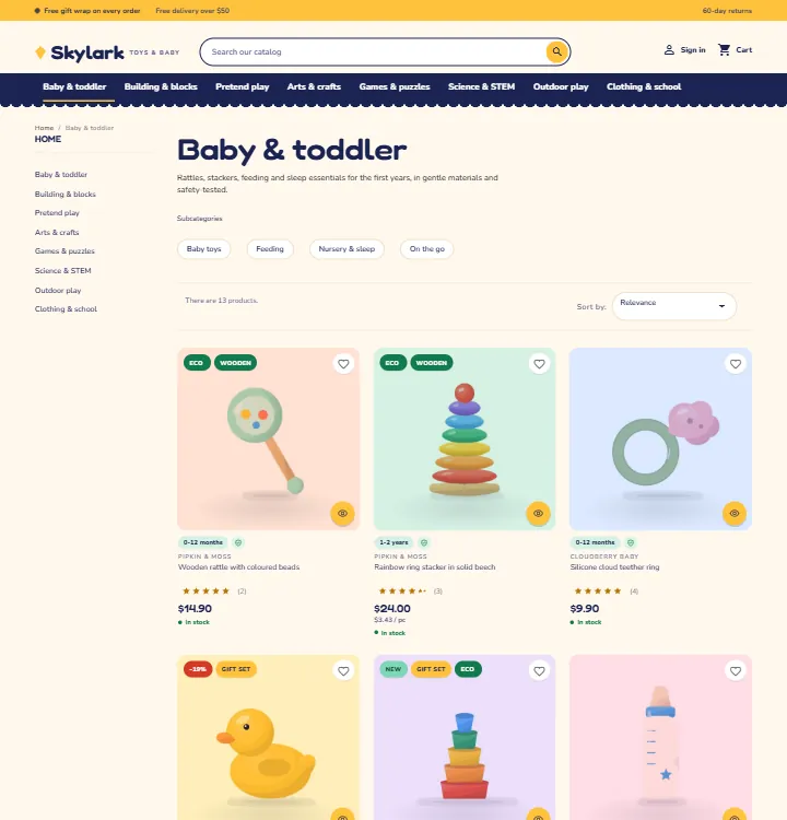 Kite category page