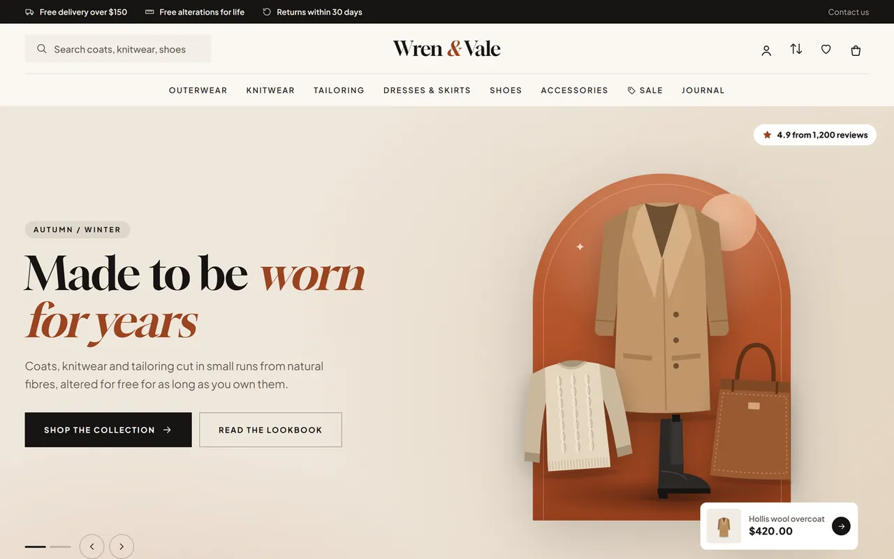 Prism home page, Fashion style