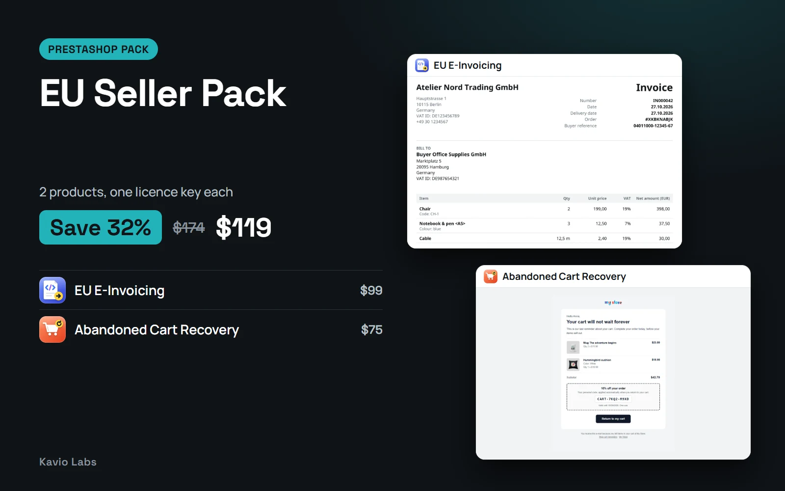 EU Seller Pack: 2 products, save 32%