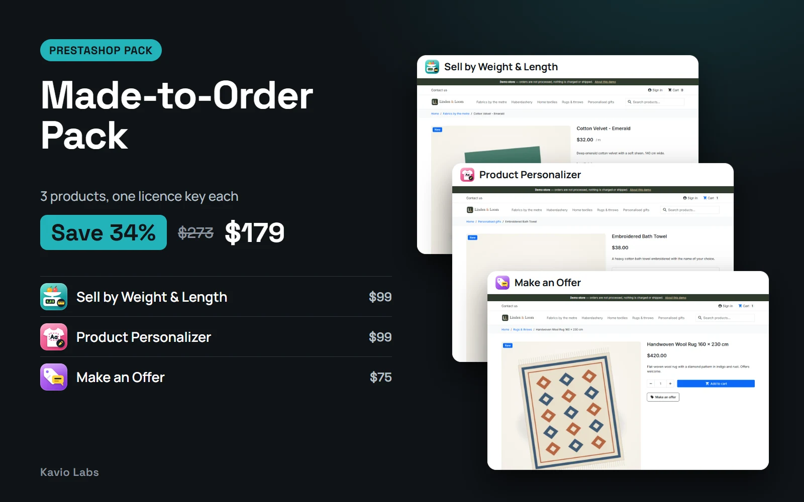 Made-to-Order Pack: 3 products, save 34%