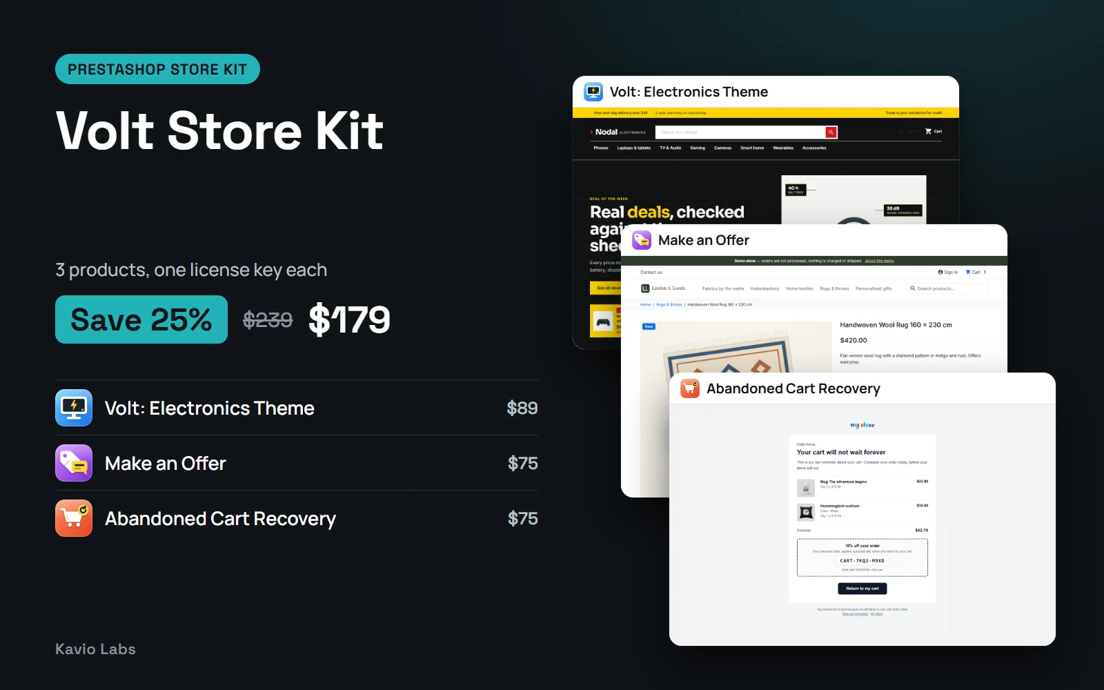 Volt Store Kit: 3 products, save 25%