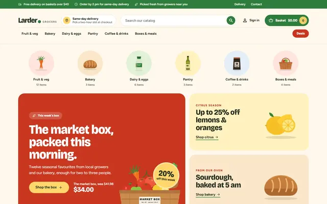 Pantry: Grocery &amp; Food Store Theme